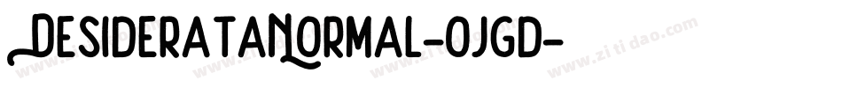 DesiderataNormal-ojgd字体转换