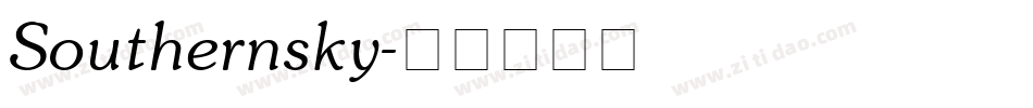 Southernsky字体转换