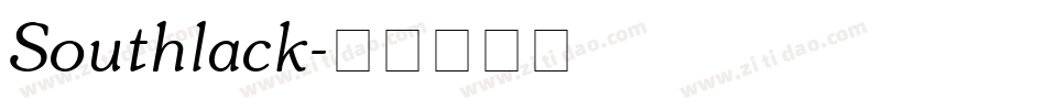 Southlack字体转换