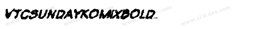 VTCSundaykomixBold字体转换