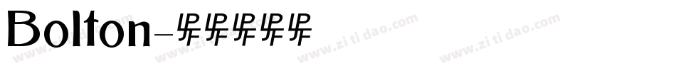 Bolton字体转换
