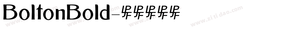 BoltonBold字体转换