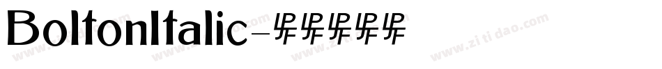 BoltonItalic字体转换