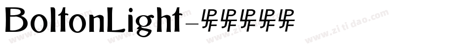 BoltonLight字体转换
