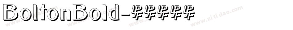 BoltonBold字体转换