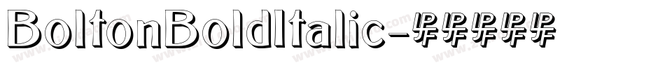 BoltonBoldItalic字体转换