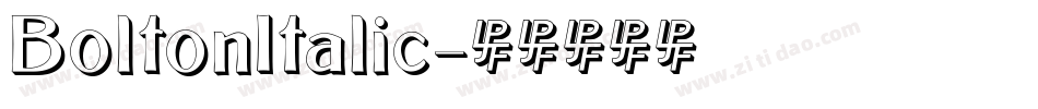 BoltonItalic字体转换
