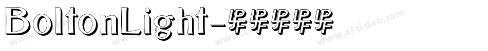 BoltonLight字体转换