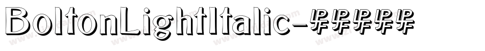 BoltonLightItalic字体转换