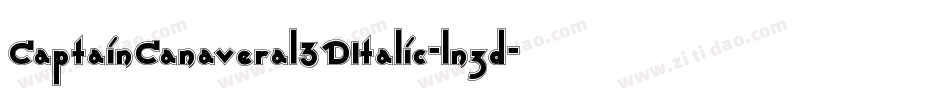 CaptainCanaveral3DItalic-lnzd字体转换