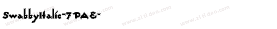 SwabbyItalic-7PAE字体转换