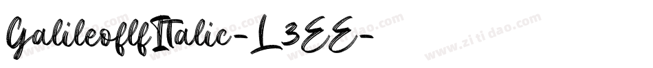 GalileoflfItalic-L3EE字体转换
