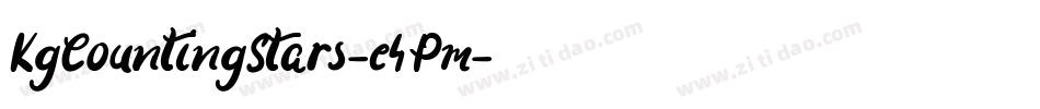 KgCountingStars-e4Pm字体转换
