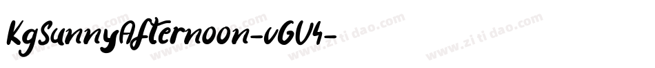 KgSunnyAfternoon-vGV4字体转换