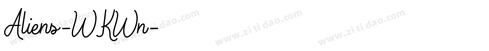 Aliens-WKWn字体转换