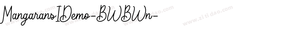 MangaransIDemo-BWBWn字体转换