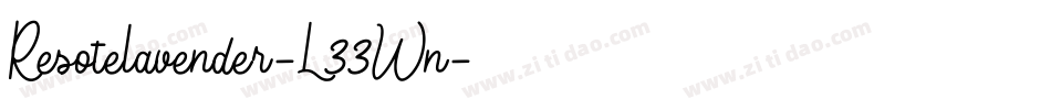 Resotelavender-L33Wn字体转换