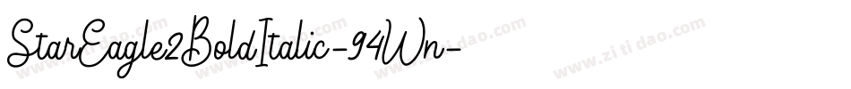 StarEagle2BoldItalic-94Wn字体转换