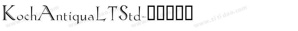 KochAntiquaLTStd字体转换