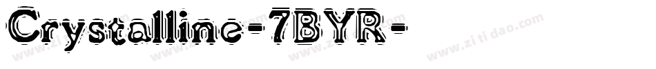 Crystalline-7BYR字体转换