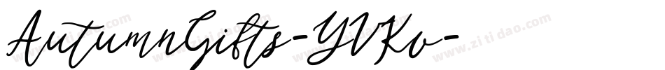 AutumnGifts-YVKv字体转换
