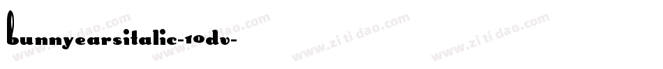 BunnyEarsItalic-10dv字体转换