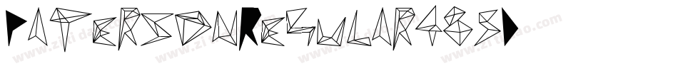 PatersonRegular-485D字体转换