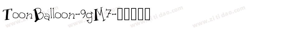 ToonBalloon-9gM7字体转换