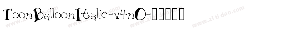 ToonBalloonItalic-v4nO字体转换