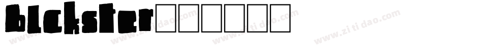 blckster字体转换