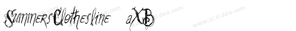 SummersClothesline-5aXB字体转换