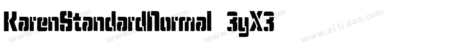 KarenStandardNormal-3yX3字体转换