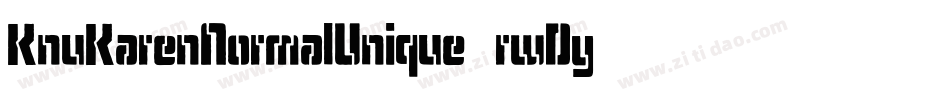 KnuKarenNormalUnique-rwDy字体转换