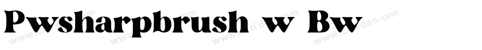 Pwsharpbrush-w5Bw字体转换