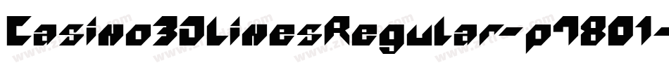 Casino3DLinesRegular-p7801字体转换