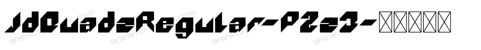 JdQuadzRegular-P2zB字体转换