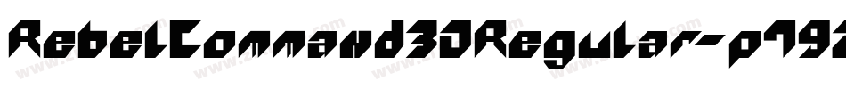 RebelCommand3DRegular-p79ZK字体转换