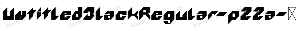 UntitledBlackRegular-p22a字体转换