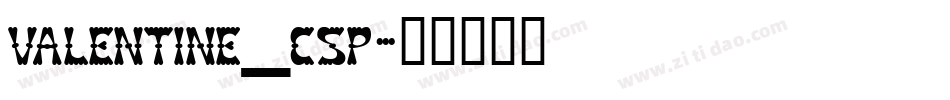 valentine_csp字体转换