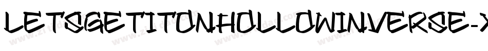 LetsGetItOnHollowInverse-X89j字体转换
