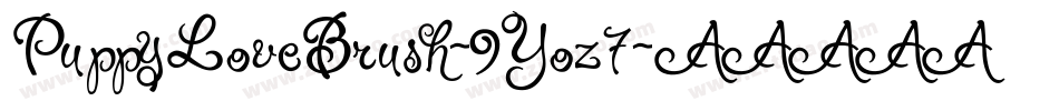 PuppyLoveBrush-9Yoz7字体转换