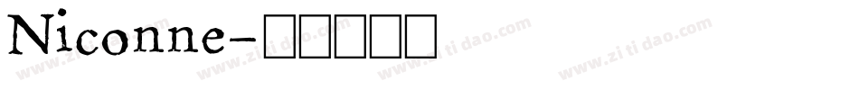 Niconne字体转换