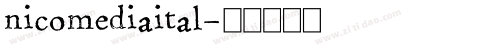 nicomediaital字体转换