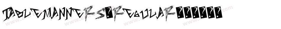 TableManners-Regular字体转换