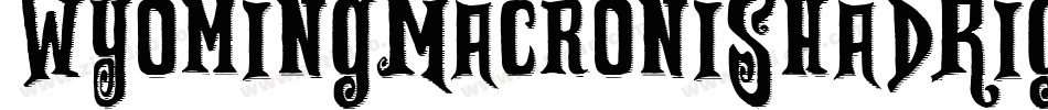 WyomingMacroniShadRight字体转换