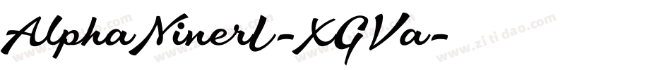 AlphaNinerI-XGVa字体转换