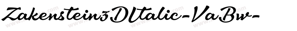 Zakenstein3DItalic-VaBw字体转换