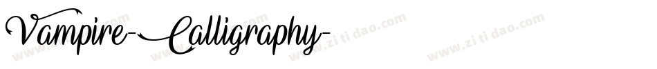 Vampire-Calligraphy字体转换