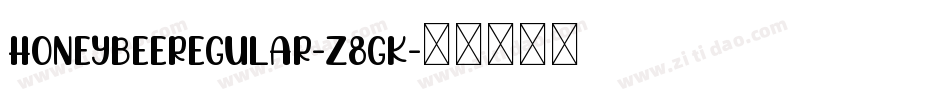 HoneybeeRegular-Z8GK字体转换