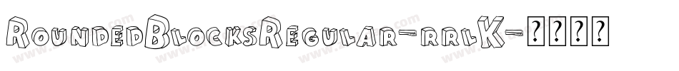 RoundedBlocksRegular-rrlK字体转换